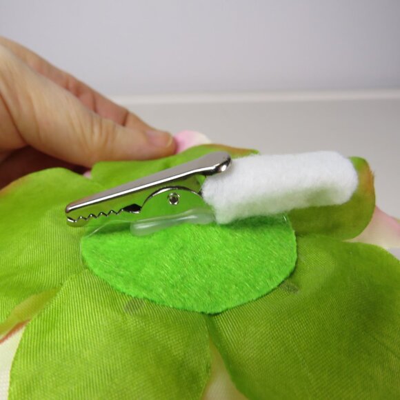 Pink Peony Faux Floral Corsage with Alligator Clip 5x5 1/2 Spring Hat Attachment - Picture 5 of 6